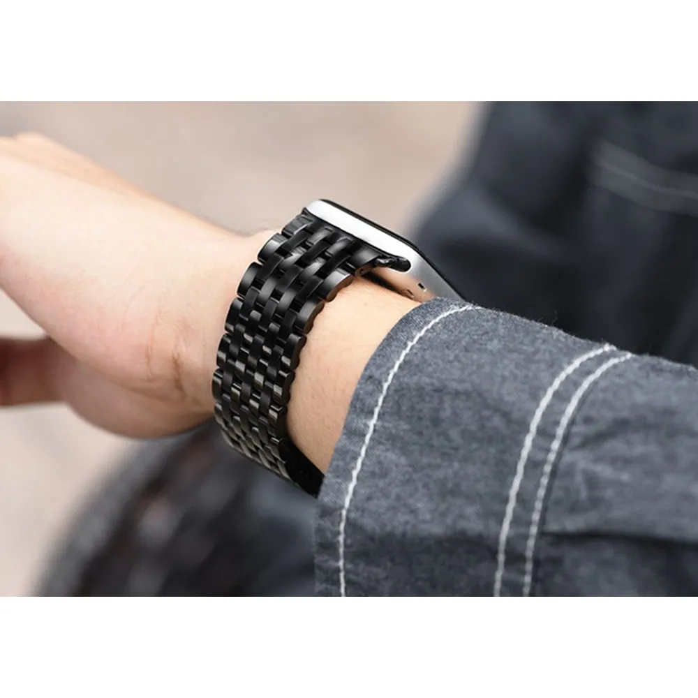 Ремешок из нержавеющей стали для Apple Watch band 42 мм 38 мм iWatch 4 band 44 мм 40 мм Роскошный металлический ремешок для часов Браслет Apple watch 4 3 21