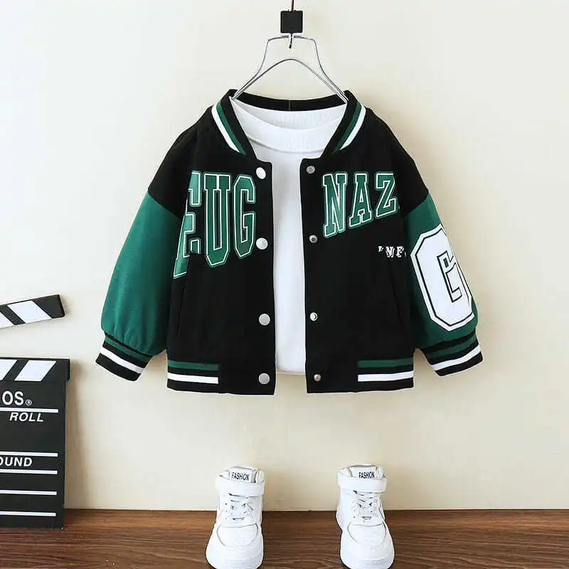 Spring Autumn Baseball Jacket Big Kids Boys Fashion Clothes For Teens Girls Cardigan 2 To 8 Children Outwear Coats Hoodies