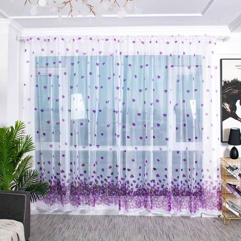 

New Curtain Tulle Door Screen Window Curtain Blind Drape Panel Sheer Valances Bedroom Living Room Curtains Cortinas Backdrop