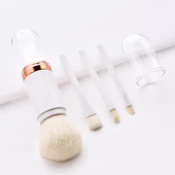 

New 4 in 1 Travel Portable Mini Eye Makeup Brushes Set Eyeshadow Eyebrow Brush Lip Powder Make Up Brushes Cosmetic Tool