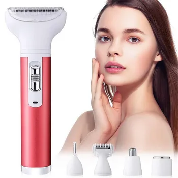 

USB Charging 5 IN 1 Electric Epilator Eyebrow Trimmer Shaver For Hair Removal Epilator Face depilador Female Bikini Body 40#4