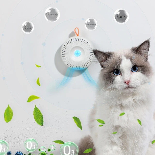 Désodorisant automatique de litière pour chat, marche/arrêt automatique,  purificateur d'odeur, désodorisation de la poussière, chargement USB,  produit pour animaux de compagnie - AliExpress