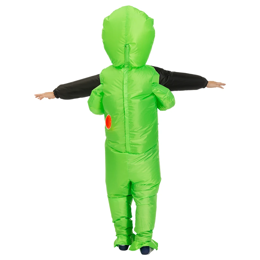 Green Alien Inflatable Costume for Kids - Funny Halloween Party Dress for Boys and Girls - Blow Up Fancy Dress with Inflation Garment image 6