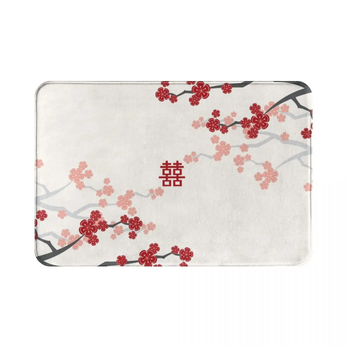 Красный вишневый цвет и Китайский Свадебный полиэстеровый коврик для двери