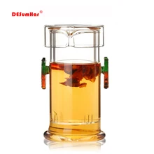 Высококачественный термостойкий стеклянный чайник, Китайский цветочный чайник кунг-фу с фильтром, чайник для кофе, красивый и легкий чайник