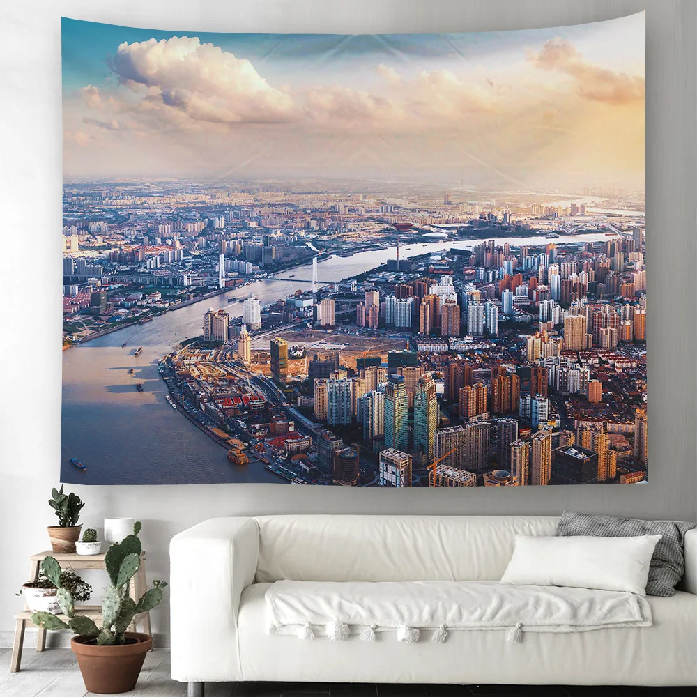 AliExpress/EBay/Hot Selling Digital Printing Home Tapestry/Wall Tapestry/Beach Towel City Series
