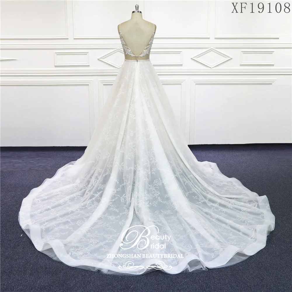 Свадебное платье es Robe De Mariage Vestidos De Novia на заказ с кружевной аппликацией свадебное платье XF19108