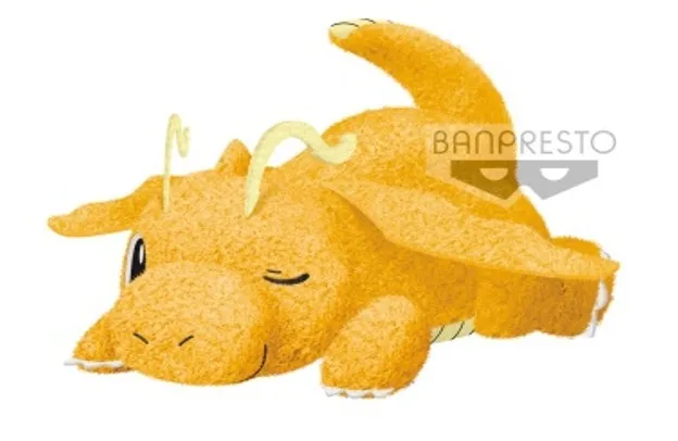 42cm plush Kneeling Dragonite sleeping yellow cute childhood stuffed soft cartoon movie doll christmas Halloween gift kid