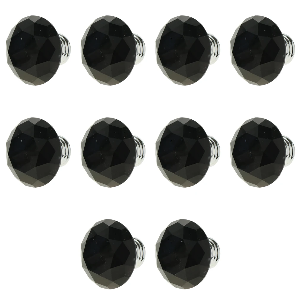 10x Crystal Diamond Shaped Door Handle Cabinet Cupboard Pull Knob Cupboard Knob Furniture Hardware Handle Door Pull Handle