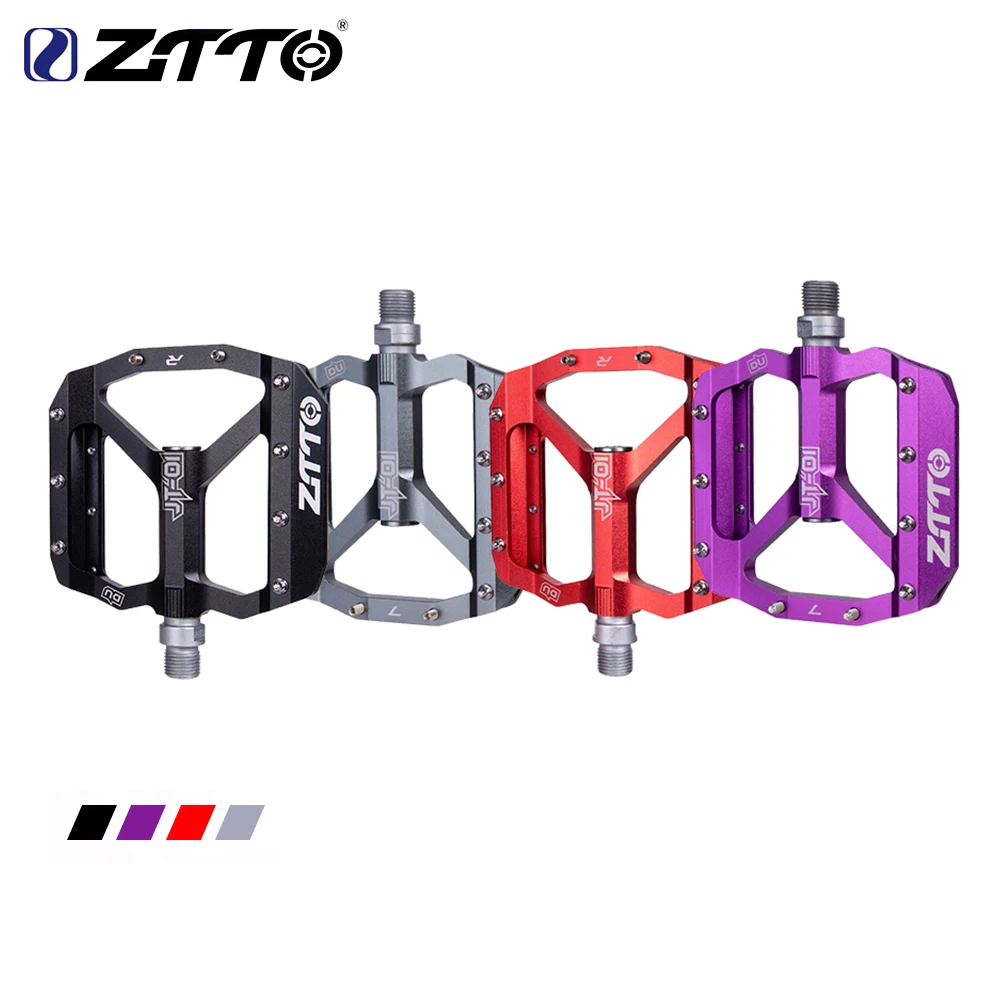 ZTTO MTB Road Bike Ultralight Sealed Pedals CNC Cycling Part Alloy DH XC Hollow Anti-slip Bearings Du System mountain 12mm Axle