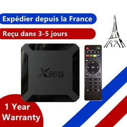 New x96q Android 10.0 tv box iptv box x96 q 1G 8G 2G 16G Allwinner H313 smart ip tv set top box ship from france