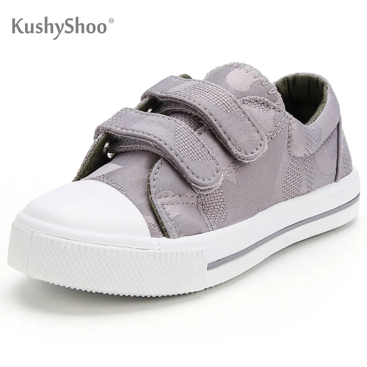 Детские кроссовки KushyShoo детская обувь мягкая с двойным крючком холщовая для