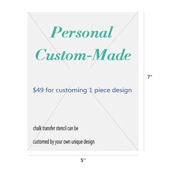

chalk silkscreen customed-design transfers for unique DIY 5*7inch