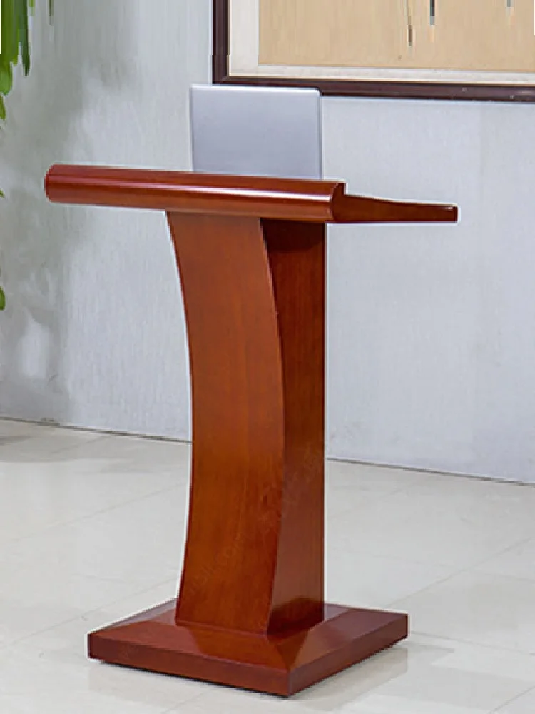 Solid Wood Reception Desk, Simple and Modern Meeting Desk, Teacher Mobile Presentation Desk