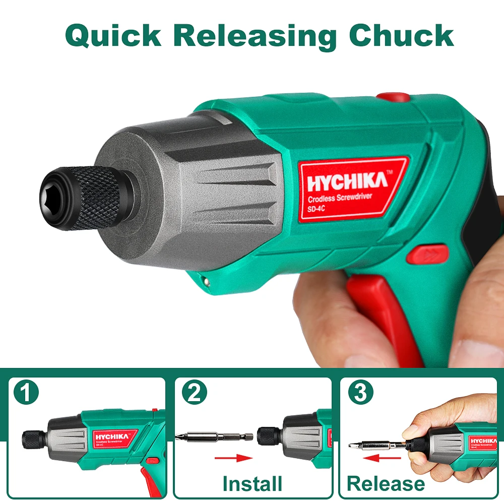 HYCHIKA Беспроводная электрическая отвертка 3 6 V 2.0Ah аккумуляторная батарея с