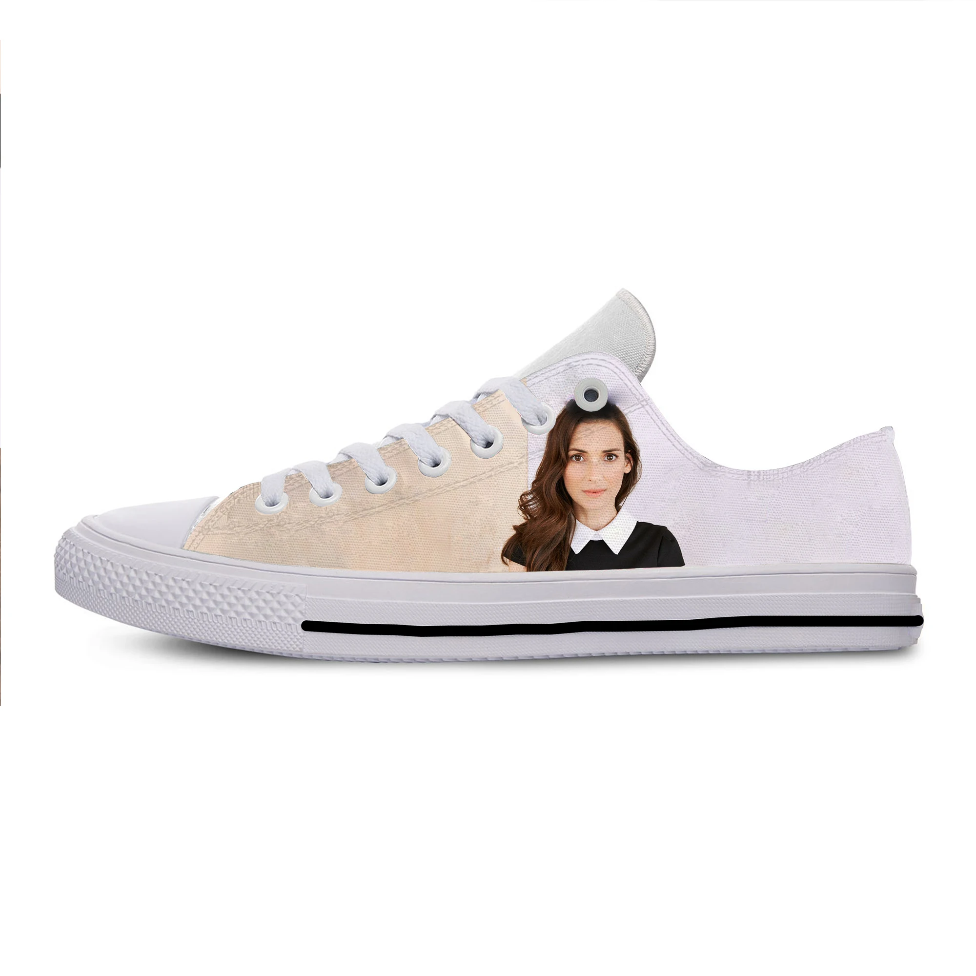 Горячая крутая мода Поп Смешные новые летние высококачественные кроссовки ручной работы повседневная обувь с 3D принтом для мужчин и женщин Winona Ryder
