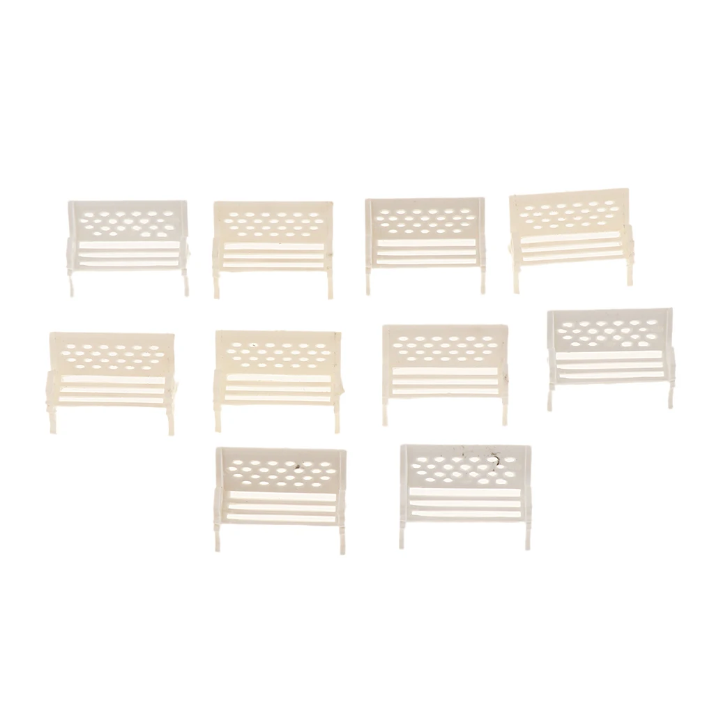 10pcs Geaden Park Decorative Bench Settle 1/50 O N Scale Scenics Layouts