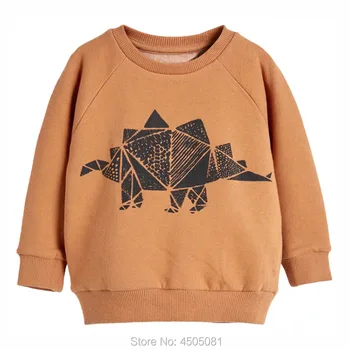 

100% Terry Cotton 2020 Sweatershirts Hoodies Tops Kids Outwear Baby Boy Clothes t-shirt Children Blouses Dinosaur Bebe Boys Tees