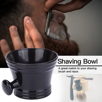 

Barber Cleaning Soup Cup For Razor Man's Plastic Shaving Bowl With Handle Soap Mug Bowl Professional For Home Tool Salon Styling