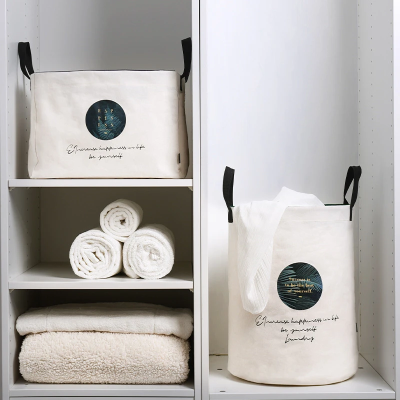 

55L Waterproof Folding Laundry Basket Nordic Foldable Household Hamper Toys Fruit Cloth Storage Box Home Storage Top Baskets