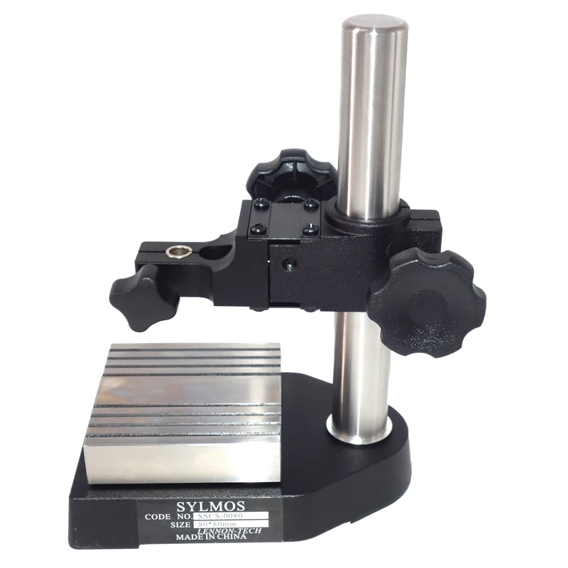US $145.00 SYLMOS Dial Gage Comparator Stand 80mm Square Hardness Steel Base Dial Indicator Gage Base Stand SSCS0080