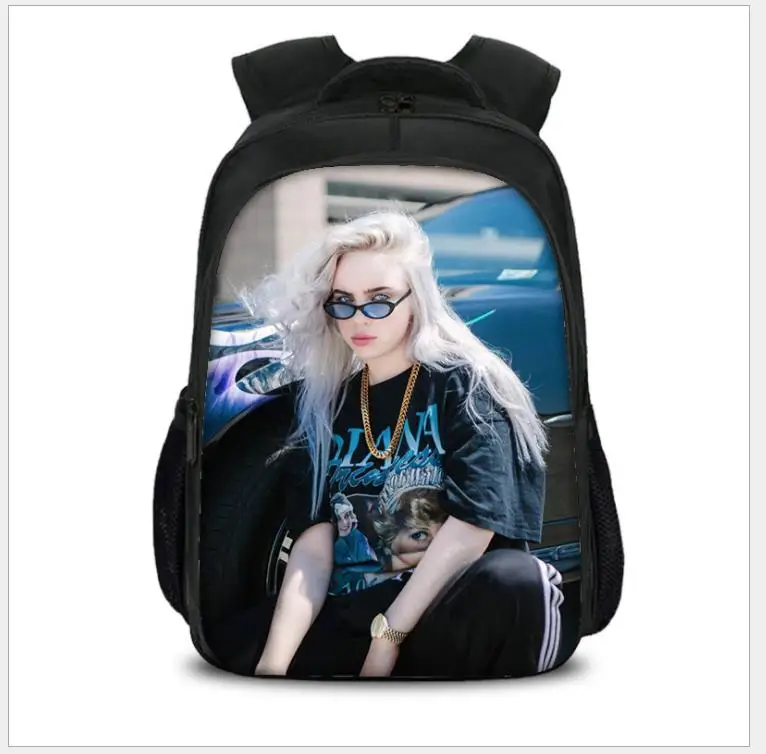as pictures Billie Eilish рюкзак для школы 16 дюймов Детские рюкзаки Детский рюкзак для девочек и мальчиков Mochila Escolar - Цвет: as pictures