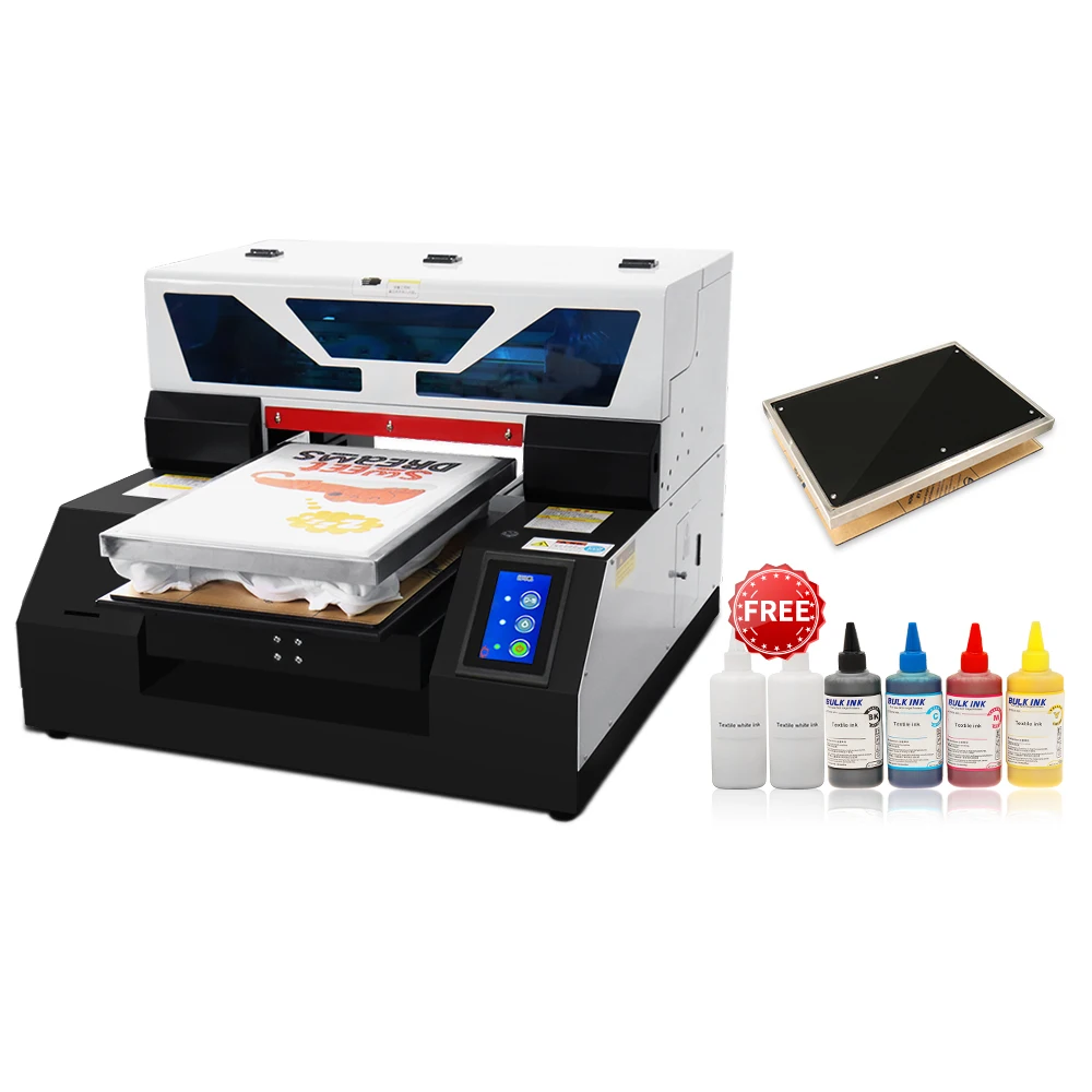 Automatic A3 DTG Printer Flatbed T-Shirt Printing Machine with Textile Ink  for Canvas Bag Shoe Hoodie Direct to Garment Printers - AliExpress