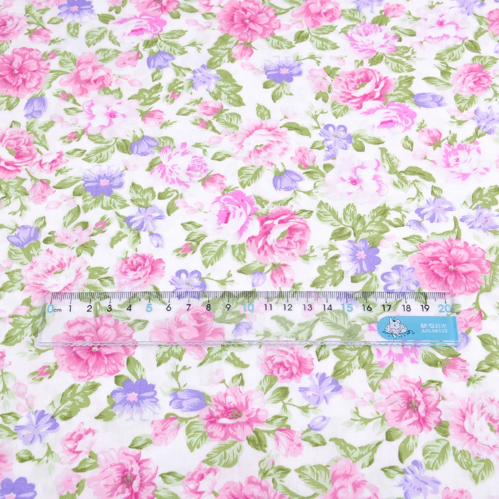 Rose Floral Baumwolle Stoff Patchwork Quilten Nähen Tuch Handwerk Bettwäsche Dekoration Teramila Stoffe Tissue Kleidung Zu Hause – Detail 23