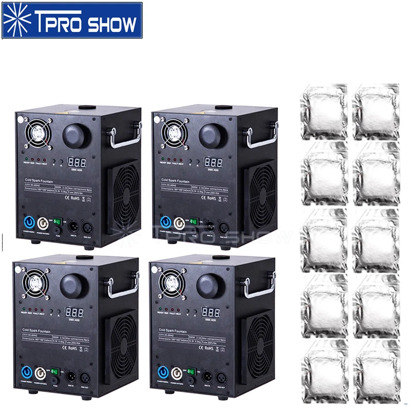 4 шт. сценическая машина фейерверков дистанционное управление мини Dmx512 холодная