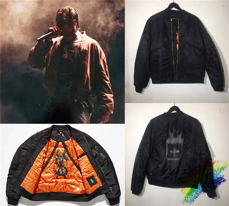 New Travis Scott Bomber Astroworld Jacket Men 1:1 High-Quality Fashion MA-1 Force Pilot Jacket Travis Scott Jackets New Travis Scott Bomber Astroworld Jacket Men 1:1 High-Quality Fashion MA-1 Force Pilot Jacket Travis Scott Jackets