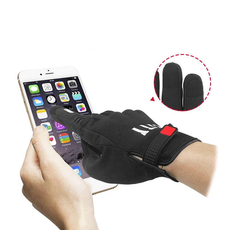 

Autumn Winter Stealth Armor Motorcycle Riding Gloves Touchscreen Tech Reflective Off-road Racing Full finger Black