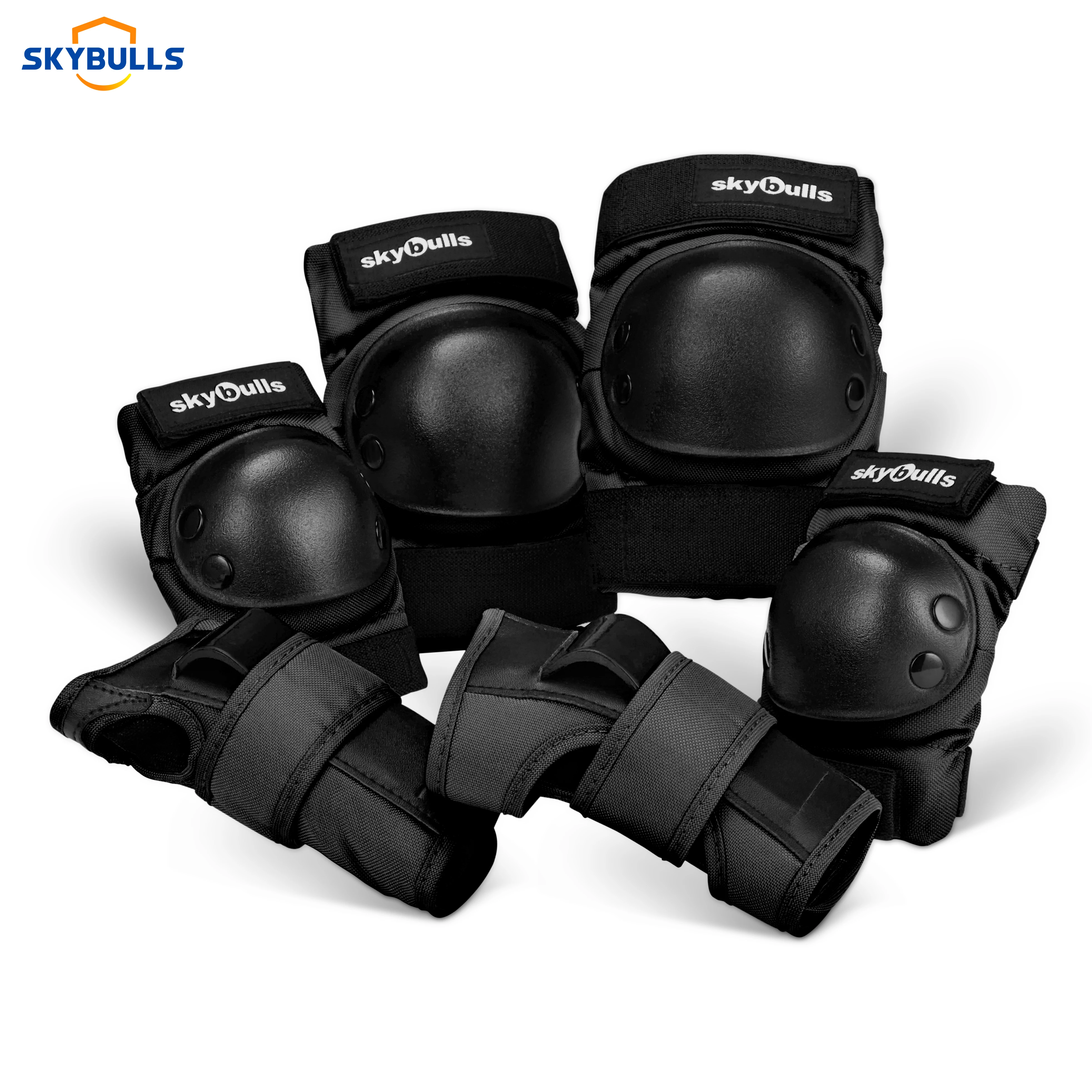 Comprar Skybulls niños rodilleras coderas protectores de muñeca al aire libre 6 uds equipo de protección para Multi deportes Skateboard rodillo en línea