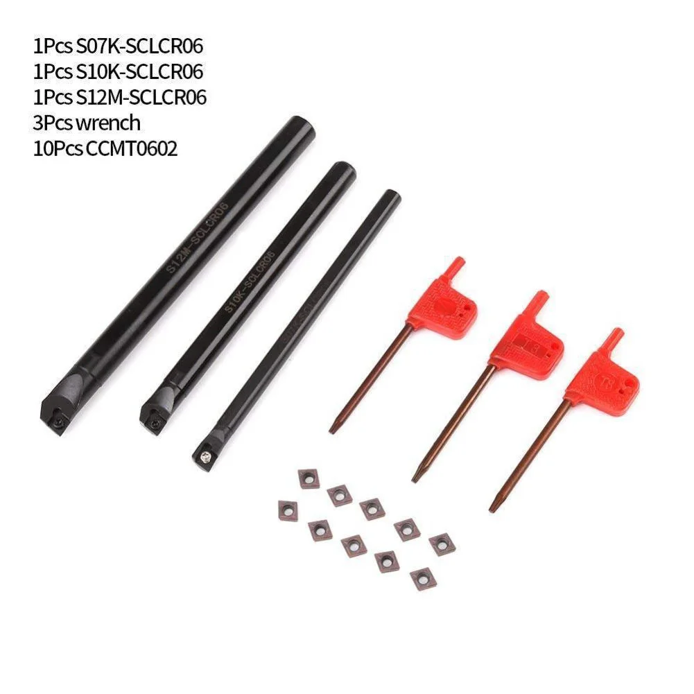 CNC Сталь SCLCR06 ключ, дюймовый стандарт для конических фрез промышленный токарные инструменты легкий набор сверлильных инструментов с CCMT0602 Вставка 7/10/12 мм Держатель токарный