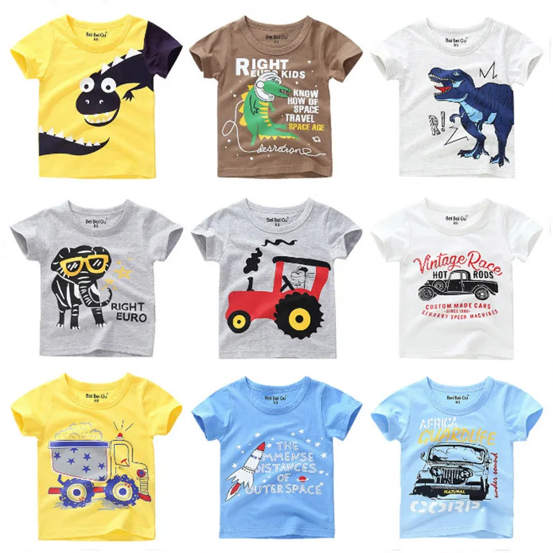 Childrens Childs Boys Black Navy Tractor Digger Embroidered T-Shirt 100/% Cotton