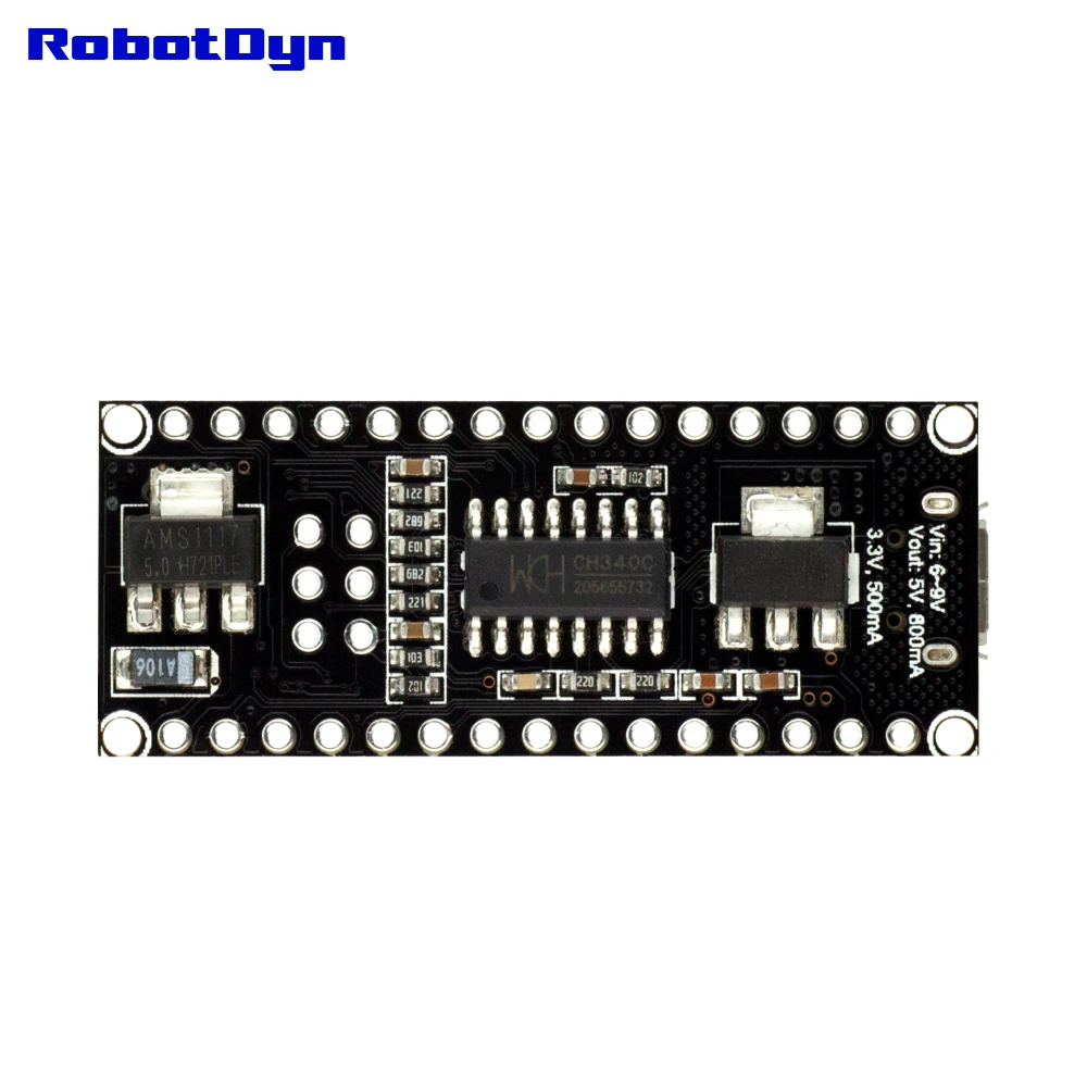 RobotDyn NANO V3 ATmega328 CH340 Micro USB обновленная версия совместимая с Arduino для DIY электронных