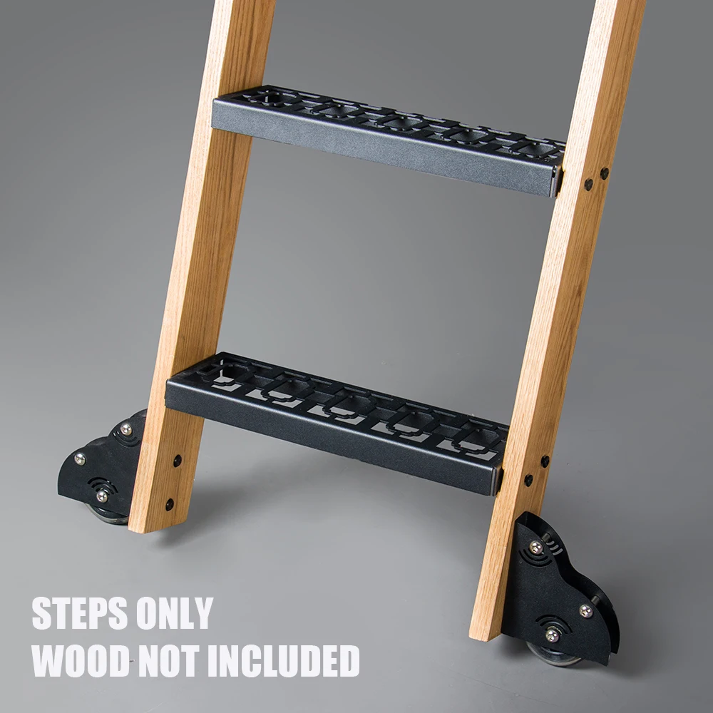 kinmade-vintage-library-ladder-steps-detachable-step-7-pack-retro-style