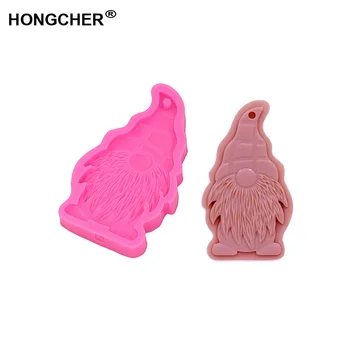 

New Santa Gnomes Keychain Pendant Silicone Mould, Fondant Cake DIY DIY Chocolate Mold Kitchen Baking Cooking Gadgets