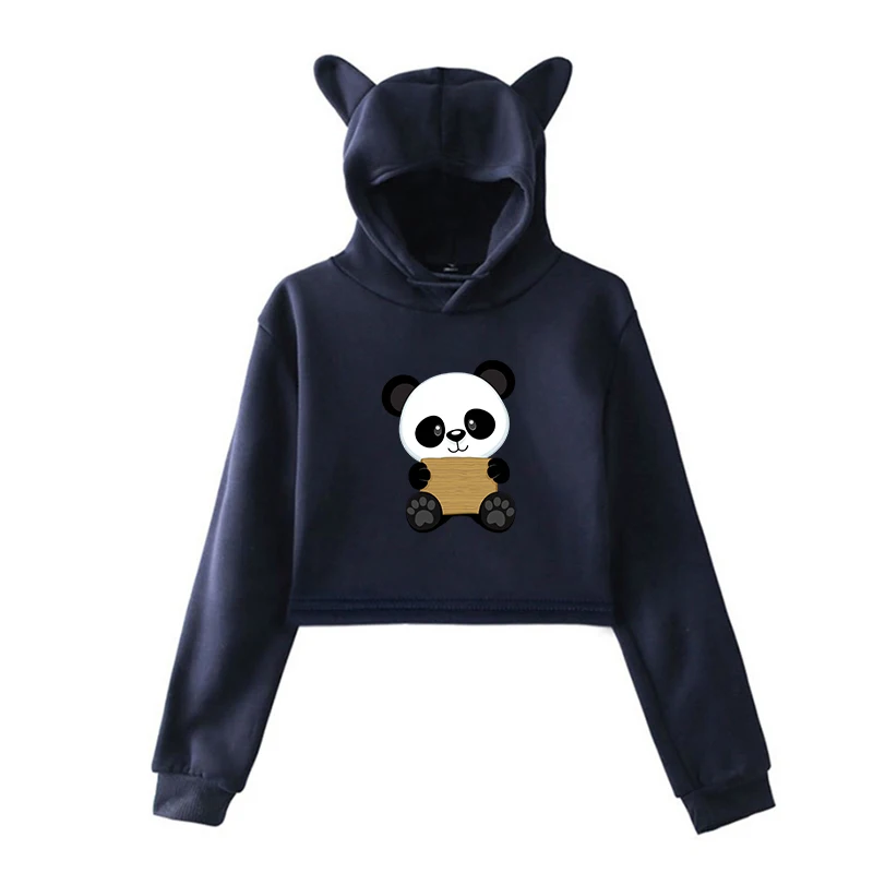 Kawaii/толстовки с принтом панды для девочек-подростков; худи в стиле Харадзюку; Женская толстовка в стиле Харадзюку; пуловеры с капюшоном; сезон осень-зима; милые топы