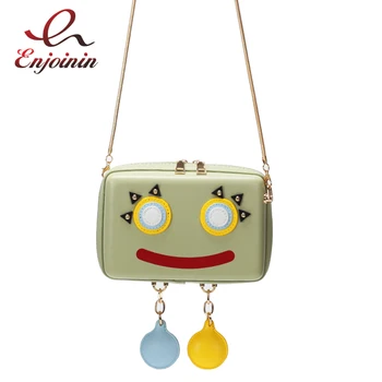 

Fun Cute Fashion Clown Design Box Style Ladies Chain Purse Shoulder Bag Handbag Crossbody Mini Bag Clutch Bag for Women Pouch