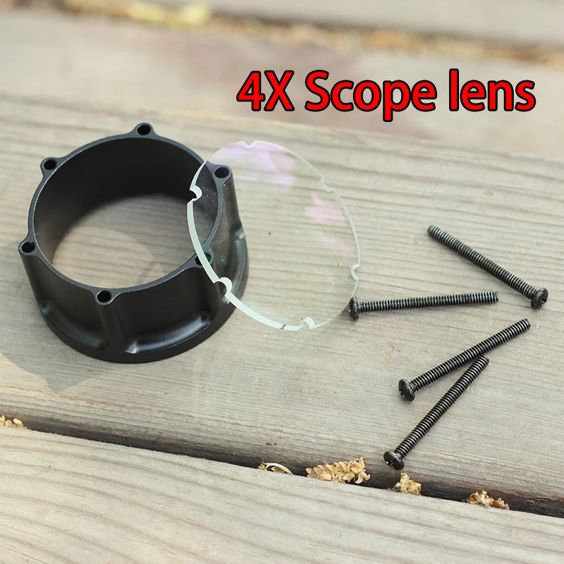 1pc Compound Bow 4 x 6x 8x  Scope lens Sight Adapter Archery Compound Bow Sight Optic Fiber Single Pin Sight Scope  lens