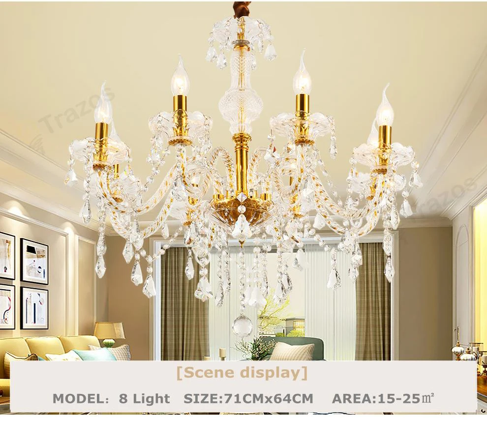 Новые современные золотые хрустальные люстры для гостиной, спальни, комнатной лампы, K9 кристалл E14 люстры de teto роскошная люстра
