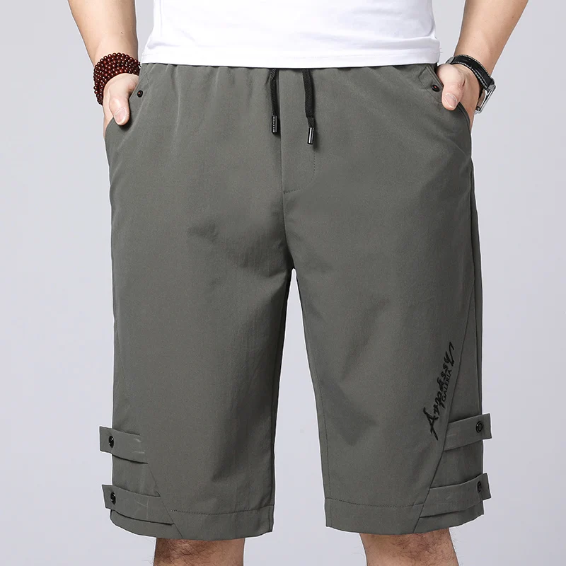Летние мужские короткие плюс размер хлопок эластичная талия Свободные армейские зеленые мужские vogueпляжные шорты 5XL