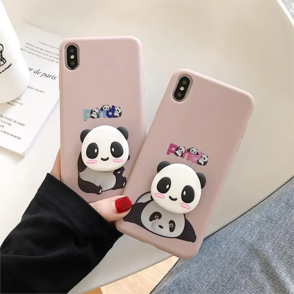 Для iPhone 11 Pro Xs Max 7 8Plus 6 6s для Huawei P20 30 Mate 20 Honor 8x 9x чехол панда TPU мягкий телефона с