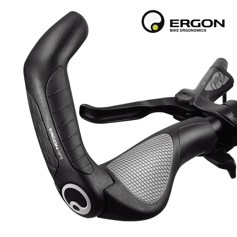 Bicycle-Handlebar-Grips Ergonomics Lock-On with Extended-Bar End-Support Flat