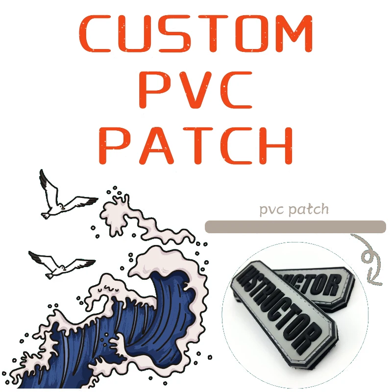 PVC Patches Design Patches Iron On Clothing Hook and Loop Soldier Rubber Badges Applique For Jacket DIY