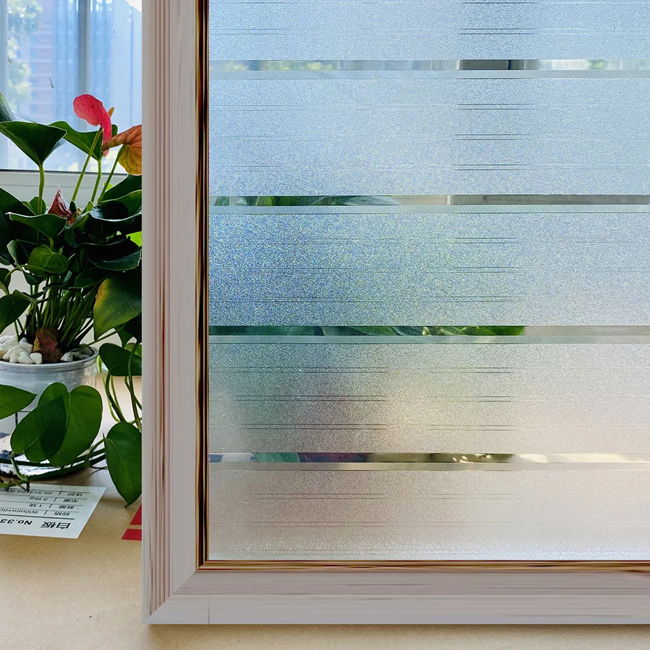 Soukromí okno sled statické lpět matného neprůhledný sklo sled ne lepidlo okno nálepka UV ochrana bělouš proužek dekorace pro úřad