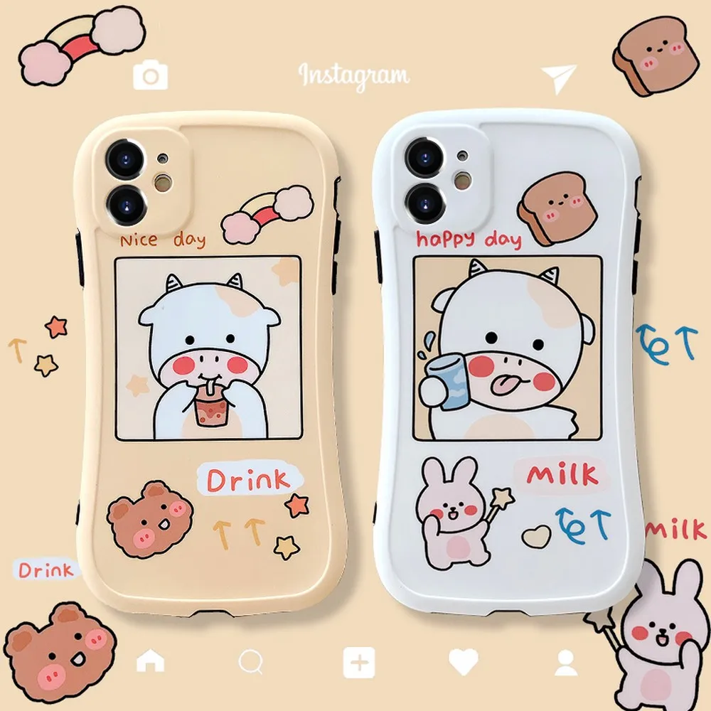 

Small Waist Cartoon Phone Case ForApple 7 8 7plus 8plus x XR XS Max 11 11pro Max Waterproof and Shatterproof Mobile Phone Shell