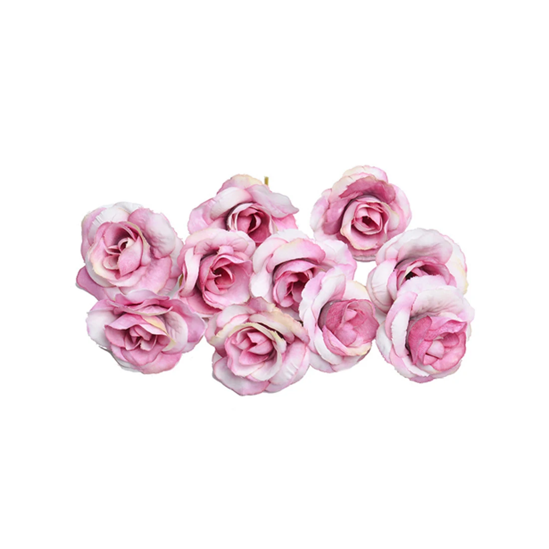 10 шт., 4 см, искусственный цветок, шелковая головка, цветок розы, свадьба, Рождество, украшение для дома, сделай сам, венок, скрапбук, Подарочная коробка, ремесло - Цвет: Pink