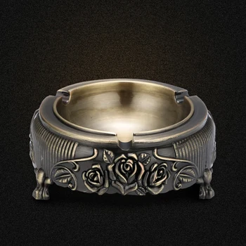

Ashtray Home Alloy Retro Three-dimensional Relief European Style Metal Gift Smoking Tray Outdoor Creative Ash Tray