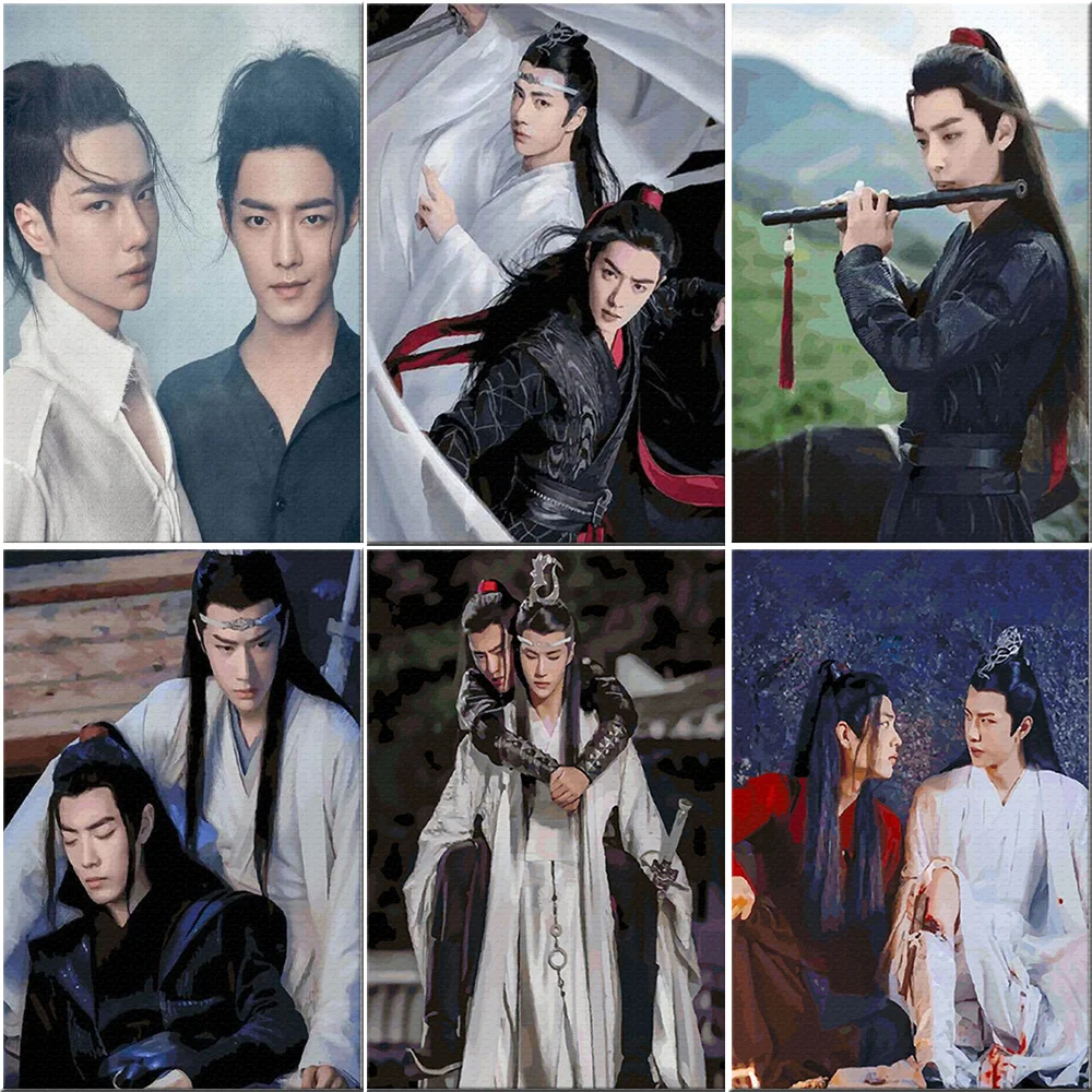 Diamond Painting Magic Patriarch Wei Wuxian Embroidery Portrait Cross Stitch Kit Mosaic Home Decoration Art Unique Gift | Дом и сад